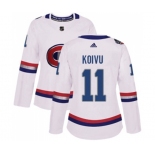 Women Adidas Montreal Canadiens #11 Saku Koivu Authentic White 2017 100 Classic NHL Jersey