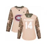 Women Adidas Montreal Canadiens #14 Tomas Plekanec Camo Authentic 2017 Veterans Day Stitched NHL Jersey