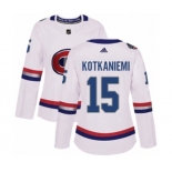 Women Adidas Montreal Canadiens #15 Jesperi Kotkaniemi Authentic White 2017 100 Classic NHL Jersey