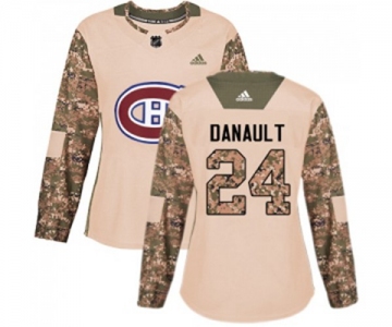 Women Adidas Montreal Canadiens #24 Phillip Danault Authentic Camo Veterans Day Practice NHL Jersey