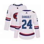 Women Adidas Montreal Canadiens #24 Phillip Danault Authentic White 2017 100 Classic NHL Jersey