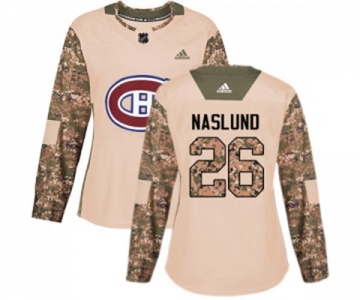 Women Adidas Montreal Canadiens #26 Mats Naslund Authentic Camo Veterans Day Practice NHL Jersey