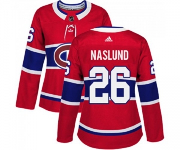 Women Adidas Montreal Canadiens #26 Mats Naslund Authentic Red Home NHL Jersey