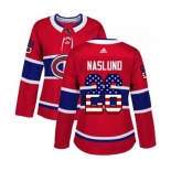 Women Adidas Montreal Canadiens #26 Mats Naslund Authentic Red USA Flag Fashion NHL Jersey