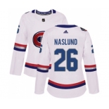 Women Adidas Montreal Canadiens #26 Mats Naslund Authentic White 2017 100 Classic NHL Jersey