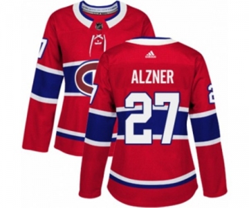 Women Adidas Montreal Canadiens #27 Karl Alzner Premier Red Home NHL Jersey