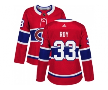 Women Adidas Montreal Canadiens #33 Patrick Roy Red Home Authentic Stitched NHL Jersey