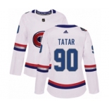 Women Adidas Montreal Canadiens #90 Tomas Tatar Authentic White 2017 100 Classic NHL Jersey