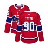 Women Adidas Montreal Canadiens #90 Tomas Tatar Premier Red Home NHL Jersey