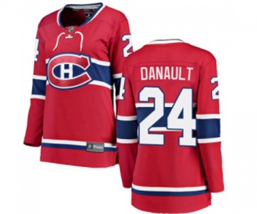 Women Montreal Canadiens #24 Phillip Danault Authentic Red Home Fanatics Branded Breakaway NHL Jersey