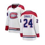 Women Montreal Canadiens #24 Phillip Danault Authentic White Away Fanatics Branded Breakaway NHL Jersey