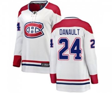 Women Montreal Canadiens #24 Phillip Danault Authentic White Away Fanatics Branded Breakaway NHL Jersey