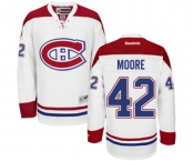 Women Reebok Montreal Canadiens #42 Dominic Moore Authentic White Away NHL Jersey