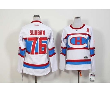 women nhl jerseys montreal canadiens #76 subban white[patch A]