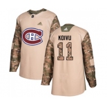 Youth Adidas Montreal Canadiens #11 Saku Koivu Authentic Camo Veterans Day Practice NHL Jersey