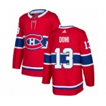 Youth Adidas Montreal Canadiens #13 Max Domi Authentic Red Home NHL Jersey