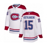 Youth Adidas Montreal Canadiens #15 Jesperi Kotkaniemi Authentic White Away NHL Jersey