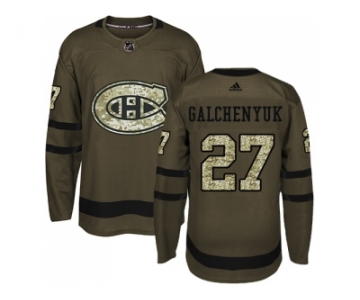 Youth Adidas Montreal Canadiens #27 Alex Galchenyuk Green Salute to Service Stitched NHL Jersey