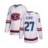 Youth Adidas Montreal Canadiens #27 Karl Alzner Authentic White 2017 100 Classic NHL Jersey