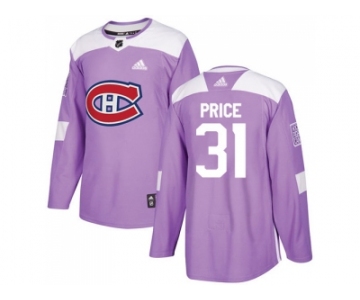 Youth Adidas Montreal Canadiens #31 Carey Price Purple Authentic Fights Cancer Stitched NHL Jersey