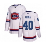 Youth Adidas Montreal Canadiens #40 Joel Armia Authentic White 2017 100 Classic NHL Jersey