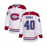 Youth Adidas Montreal Canadiens #40 Joel Armia Authentic White Away NHL Jersey