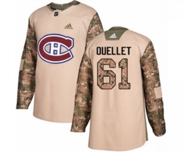 Youth Adidas Montreal Canadiens #61 Xavier Ouellet Authentic Camo Veterans Day Practice NHL Jersey