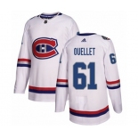 Youth Adidas Montreal Canadiens #61 Xavier Ouellet Authentic White 2017 100 Classic NHL Jersey