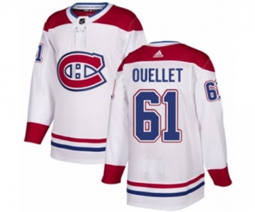 Youth Adidas Montreal Canadiens #61 Xavier Ouellet Authentic White Away NHL Jersey