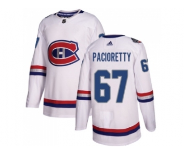 Youth Adidas Montreal Canadiens #67 Max Pacioretty White Authentic 2017 100 Classic Stitched NHL Jersey