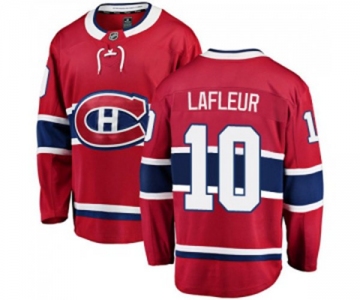 Youth Montreal Canadiens #10 Guy Lafleur Authentic Red Home Fanatics Branded Breakaway NHL Jersey