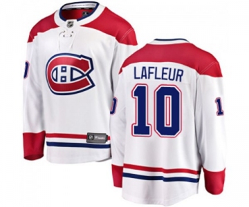 Youth Montreal Canadiens #10 Guy Lafleur Authentic White Away Fanatics Branded Breakaway NHL Jersey