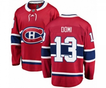 Youth Montreal Canadiens #13 Max Domi Authentic Red Home Fanatics Branded Breakaway NHL Jersey