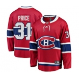 Youth Montreal Canadiens #31 Carey Price Authentic Red Home Fanatics Branded Breakaway NHL Jersey