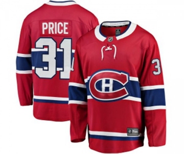 Youth Montreal Canadiens #31 Carey Price Authentic Red Home Fanatics Branded Breakaway NHL Jersey