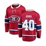 Youth Montreal Canadiens #40 Joel Armia Authentic Red Home Fanatics Branded Breakaway NHL Jersey