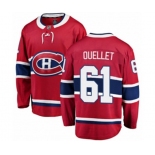 Youth Montreal Canadiens #61 Xavier Ouellet Authentic Red Home Fanatics Branded Breakaway NHL Jersey