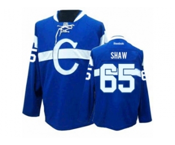 Youth Reebok Montreal Canadiens #65 Andrew Shaw Premier Blue Third NHL Jersey