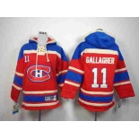 youth nhl jerseys montreal canadiens #11 gallagher blue-red[pullover hooded sweatshirt][gallagher]