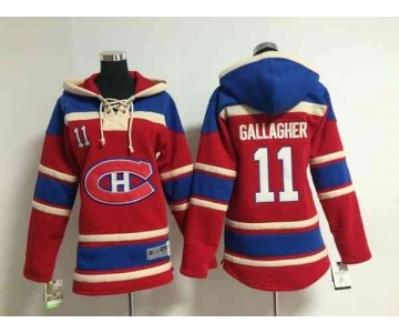 youth nhl jerseys montreal canadiens #11 gallagher red[pullover hooded sweatshirt][gallagher]