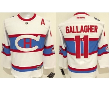 youth nhl jerseys montreal canadiens #11 gallagher white[2016 winter classic][gallagher][patch A]