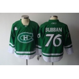 youth nhl jerseys montreal canadiens #76 subban green(2011 new)