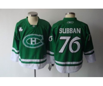 youth nhl jerseys montreal canadiens #76 subban green(2011 new)