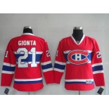 youth nhl montreal canadiens #21 gionta red