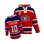 Old Time Hockey Montreal Canadiens #10 Guy Lafleur Premier Red Sawyer Hooded Sweatshirt NHL Jersey