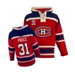 Old Time Hockey Montreal Canadiens #31 Carey Price Authentic Red Sawyer Hooded Sweatshirt NHL Jersey