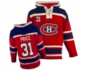 Old Time Hockey Montreal Canadiens #31 Carey Price Authentic Red Sawyer Hooded Sweatshirt NHL Jersey