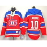 nhl jerseys montreal canadiens #10 lafleur red[pullover hooded sweatshirt]