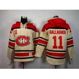 nhl jerseys montreal canadiens #11 gallagher red-cream[pullover hooded sweatshirt][gallagher]