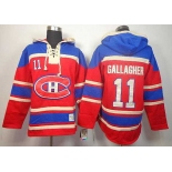 nhl jerseys montreal canadiens #11 gallagher red[pullover hooded sweatshirt][gallagher]